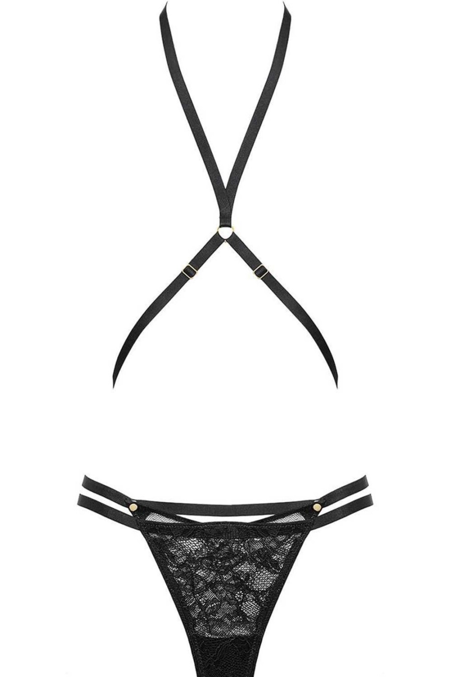 Knickers Maison Close | Jeux Magnetiques Thong Harness Black