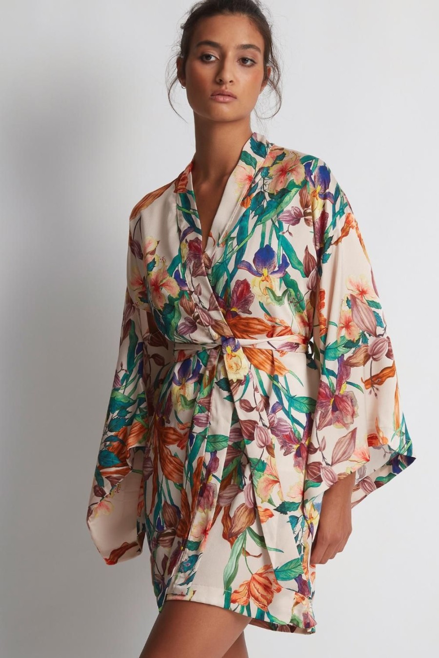 Nightwear Aubade | Sweet Folk Kimono, Size M-L (Uk 12-14) Eden