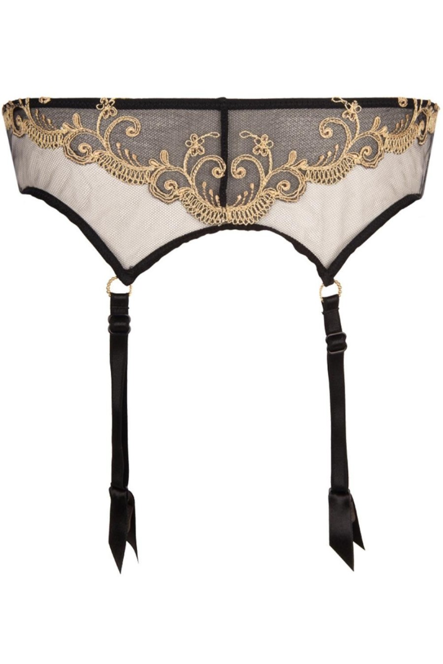 Lingerie Lise Charmel Suspender Belts | Deesse En Glam Suspender Belt Black/Gold