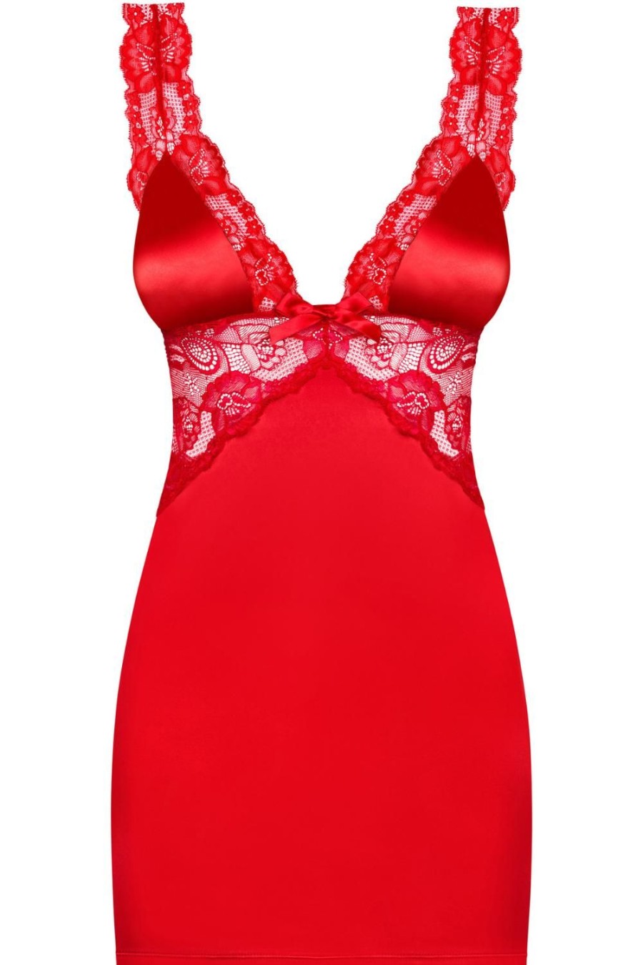 Lingerie Obsessive 2 Piece Sets | Sec Chemise & Thong Red