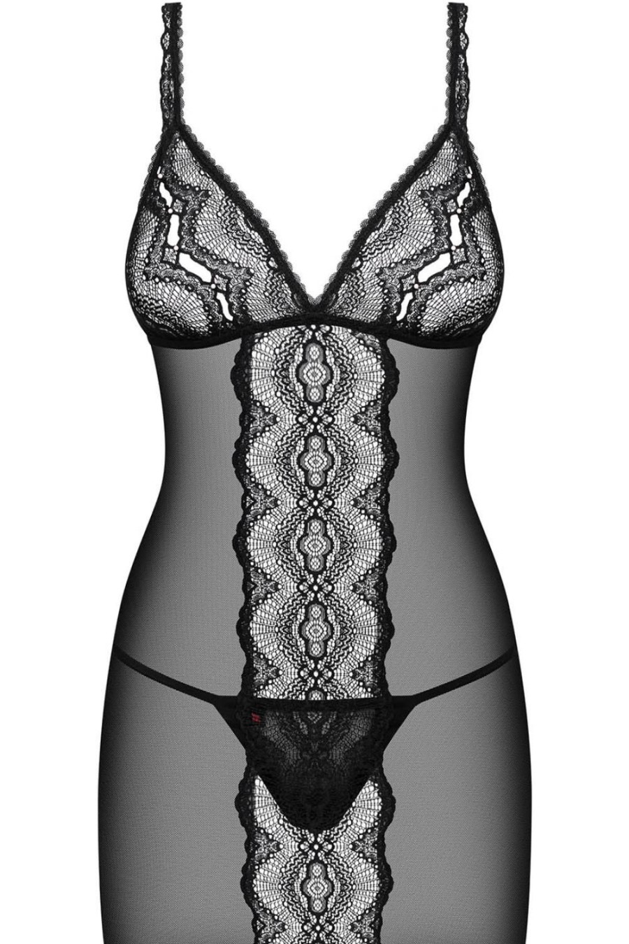 Lingerie Obsessive Lingerie Sets | Lucita Chemise & Thong Black