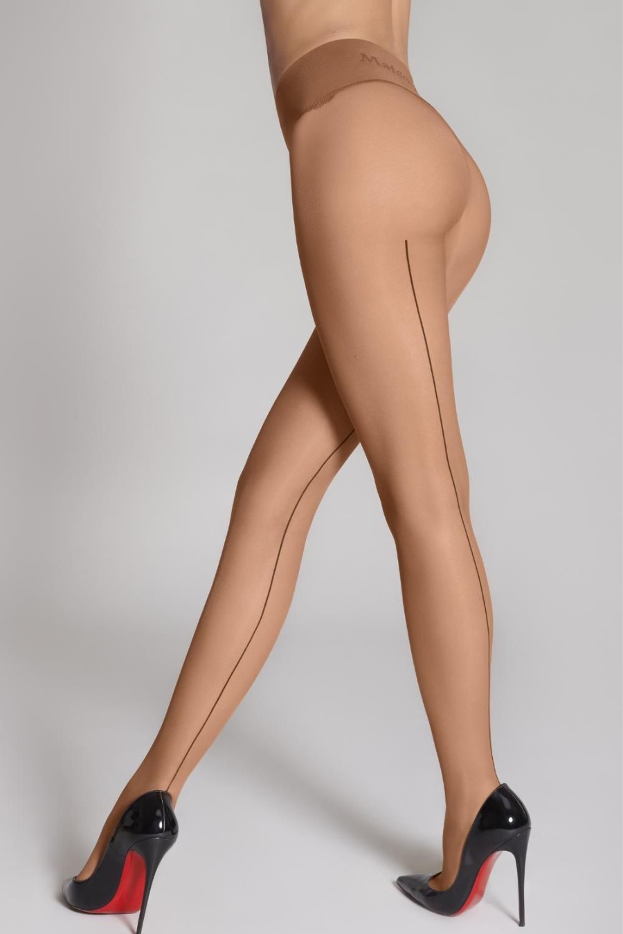 Hosiery Maison Close Back Seamed Tights | Signature Seamless Back Seamed Tights 20 Denier Sun Nude