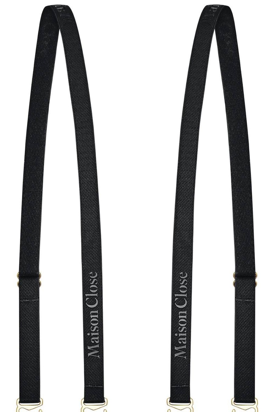 Accessories Maison Close Bra Shoulder Straps | Signature Shoulder Straps Black