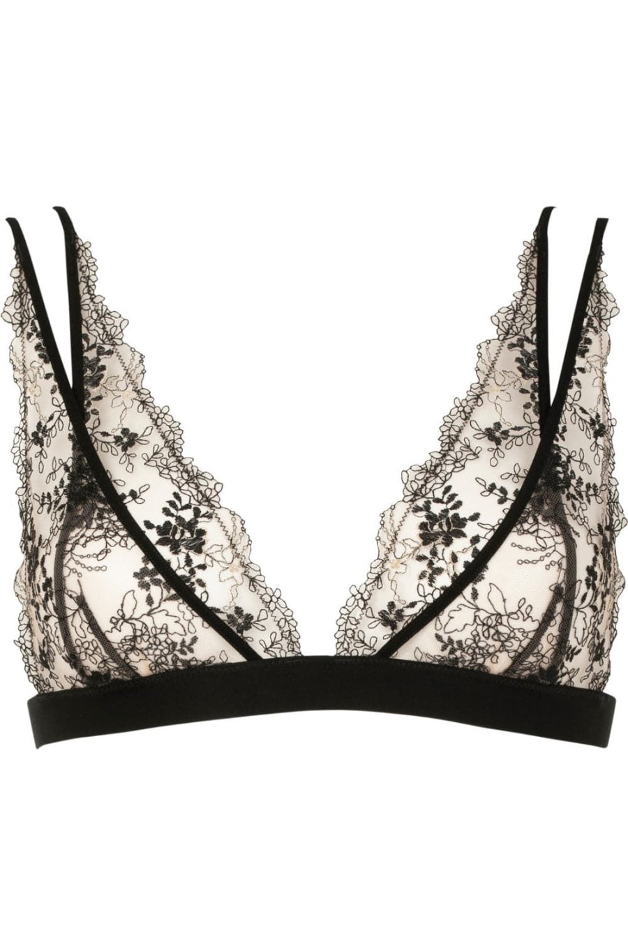 Bras Atelier Amour | Apres Minuit Triangle Bra Nude/Black