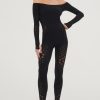 Lingerie Wolford Catsuits | Dots Illusion Net Jumpsuit Black