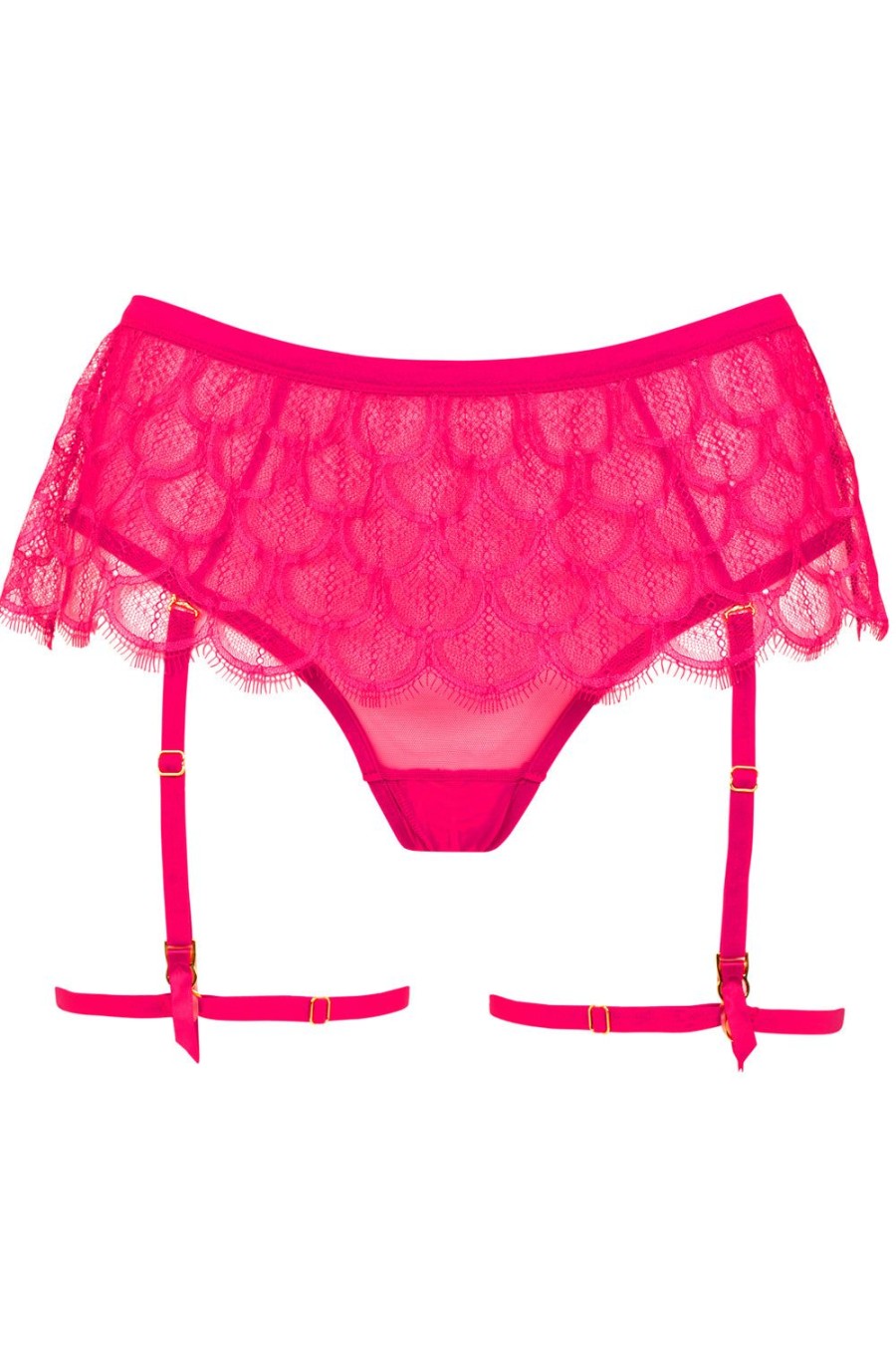 Lingerie Atelier Amour Open Back Knickers | Mystic Shadow Open Suspender Harness Brief Pink