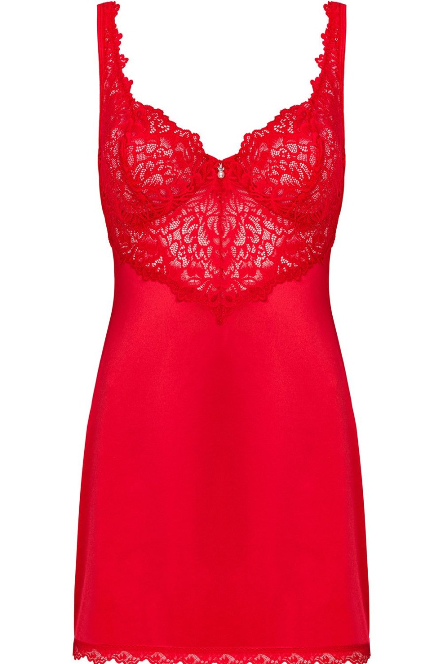 Lingerie Obsessive 2 Piece Sets | Amor Cherris Chemise & Thong Red