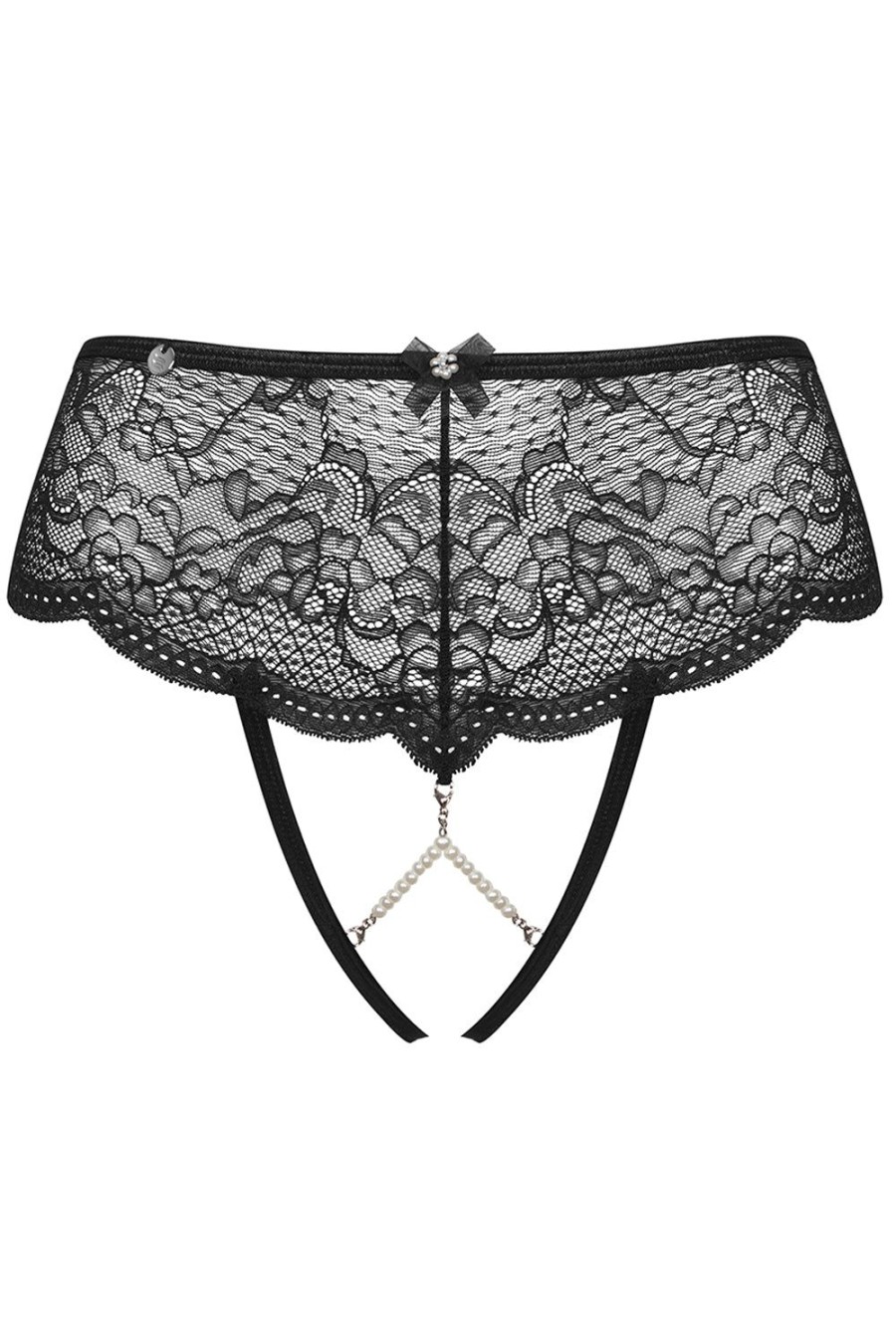 Knickers Obsessive | Pearlove Crotchless Brief Black