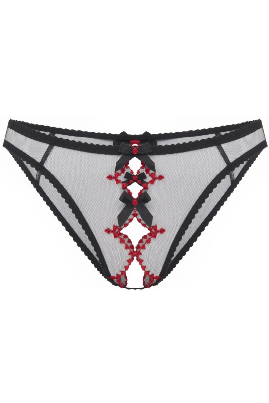 Knickers Agent Provocateur | Lorna Heart Ouvert Black/Red