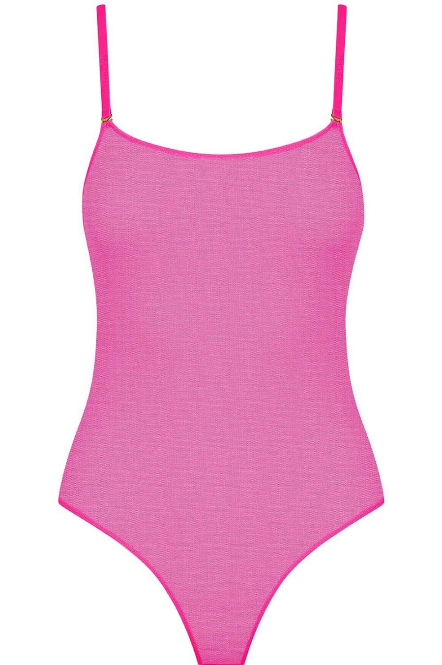 Lingerie Maison Close Bodysuits & Playsuits | Corps A Corps Thong Bodysuit Neon Pink