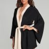 Nightwear Agent Provocateur | Kiki Silk Kimono, Size M-L (Uk 14-18) Black/Pink