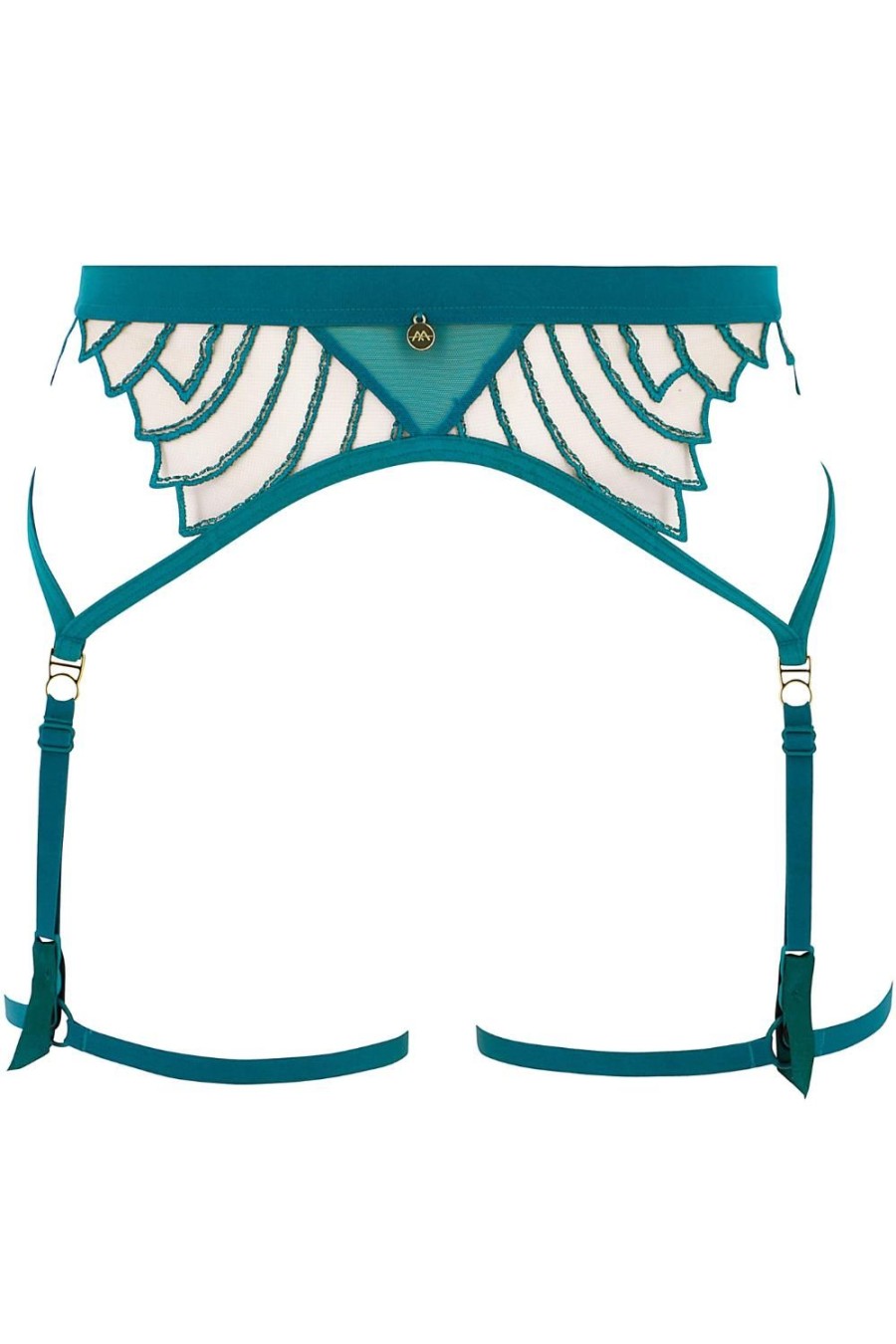 Lingerie Atelier Amour Suspender Belts | Cosmic Dream Suspender Harness Lagoon