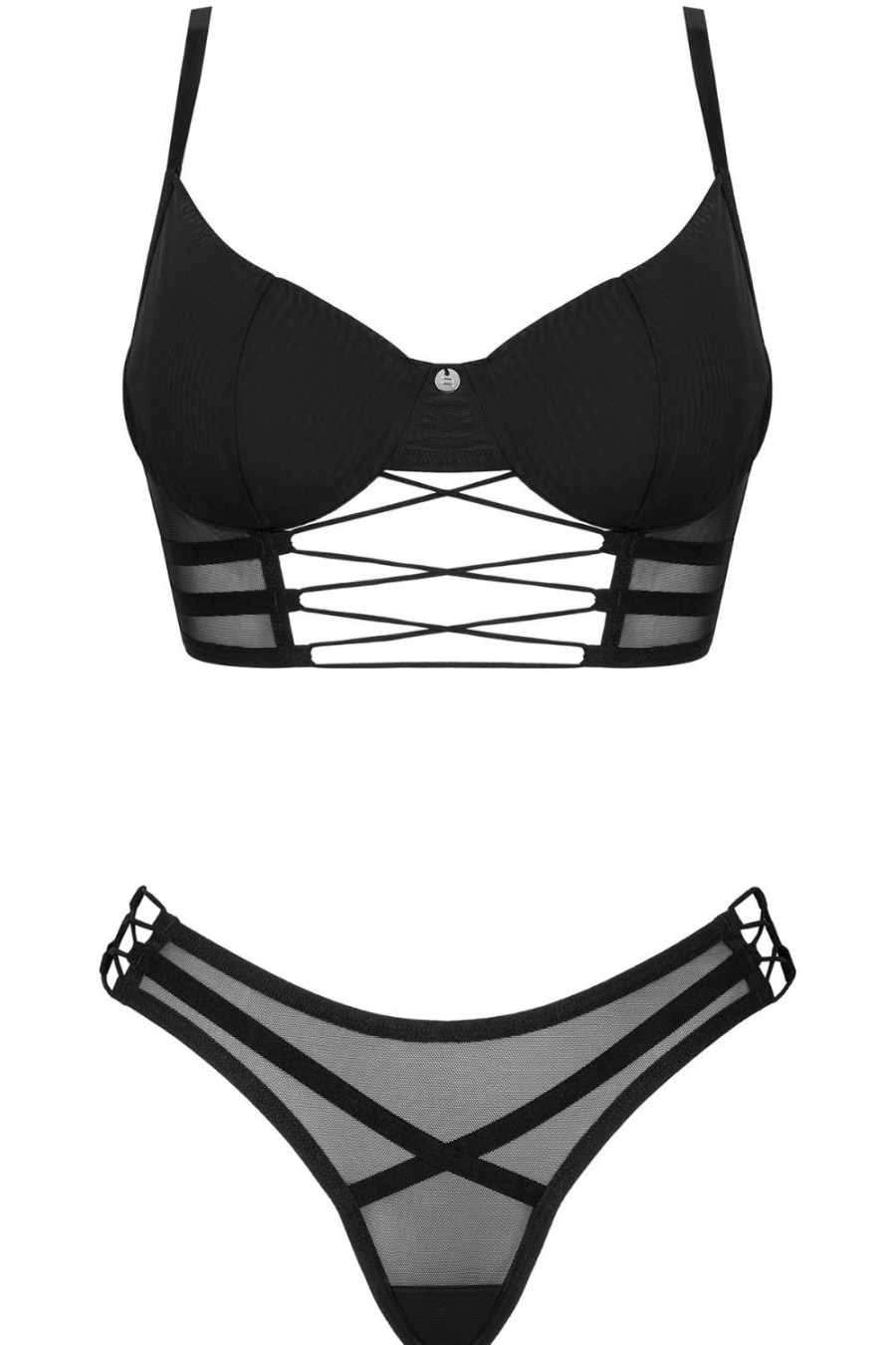 Lingerie Obsessive 2 Piece Sets | Roxelia Bra & Thong Black