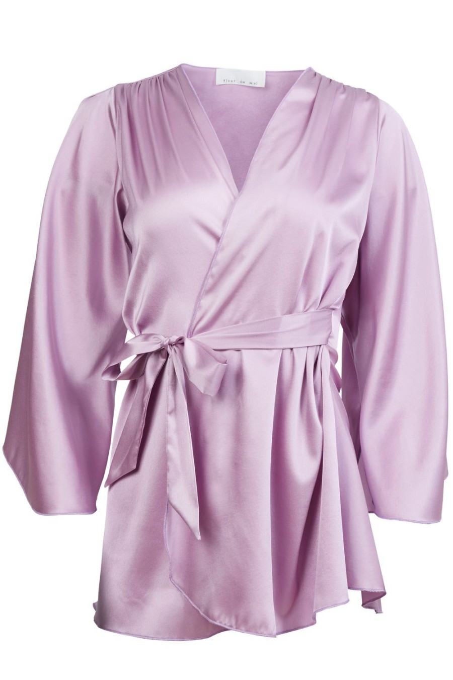 Nightwear Fleur Du Mal | Angel Sleeve Robe Wisteria