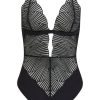 Lingerie Coco de Mer Bodysuits & Playsuits | Athena Brazilian Bodysuit Black