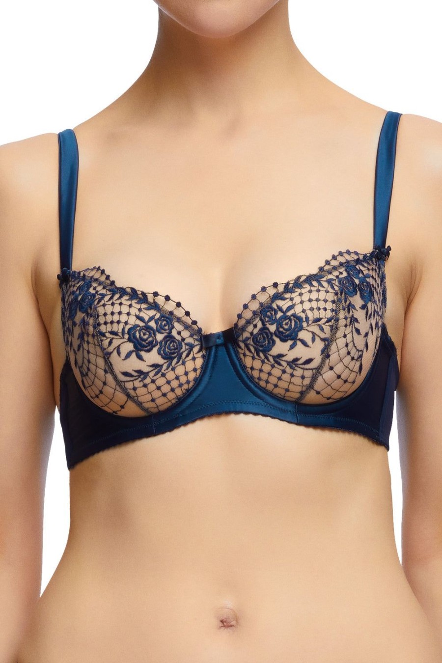 Bras Dita Von Teese | Julies Roses Underwire Bra Navy