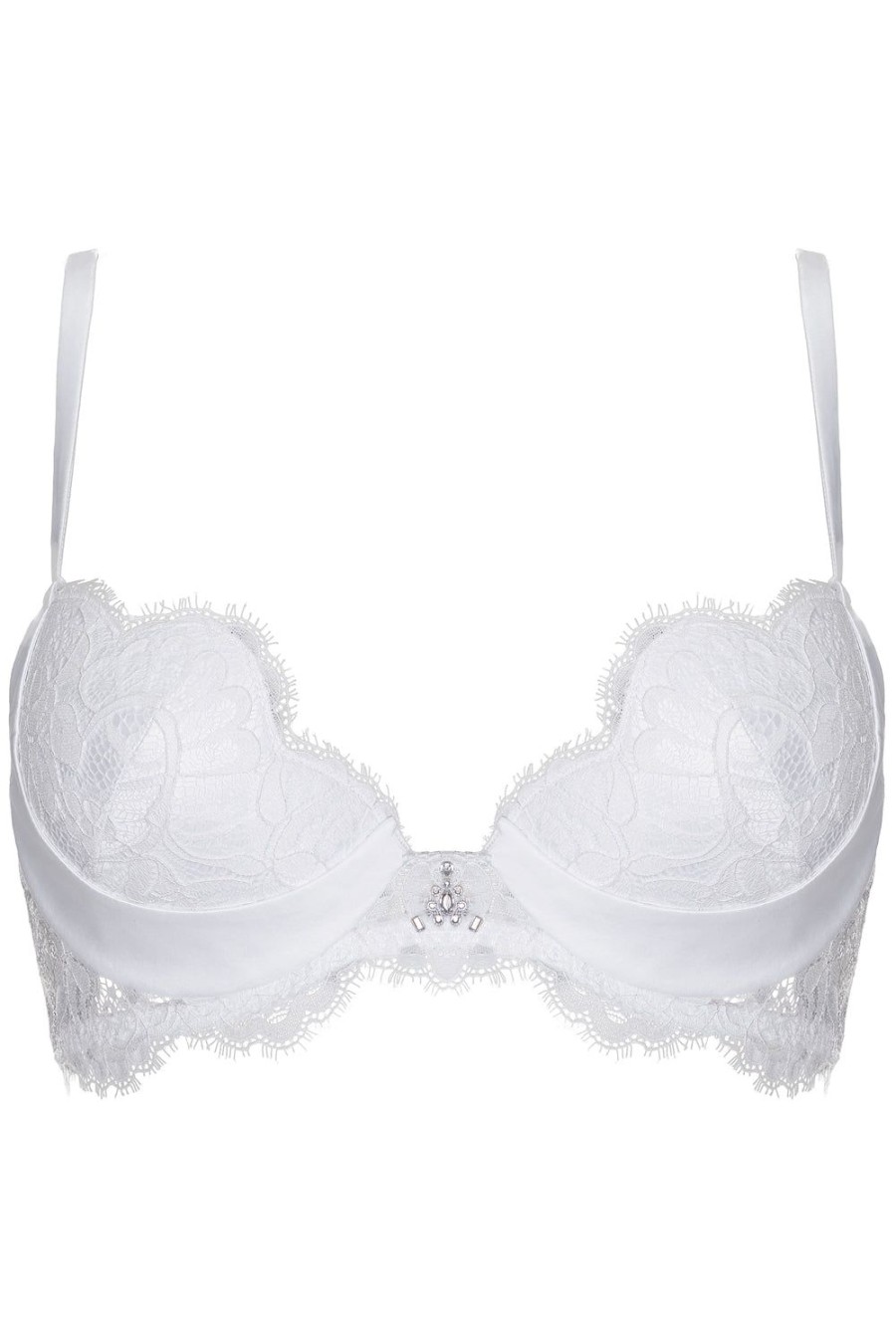 Bras Prelude | Marlene Push Up Bra With Swarovski Crystals (B-Dd Cup Sizes) White