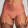 Lingerie Agent Provocateur Suspender Belts | Lorna Suspender Coral/Orange