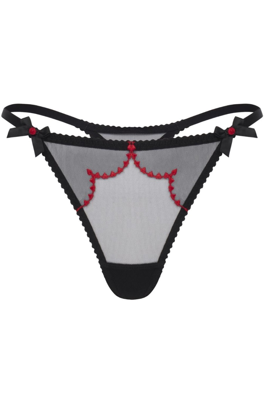 Knickers Agent Provocateur | Lorna Heart Thong Black/Red