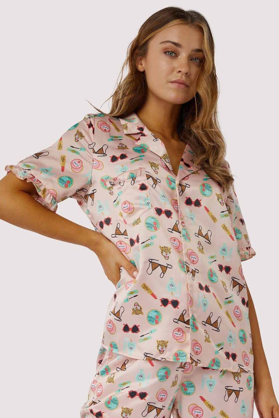 Nightwear Playful Promises | Bodil Jane Girls Best Friend Short Pyjama Shirt Multi