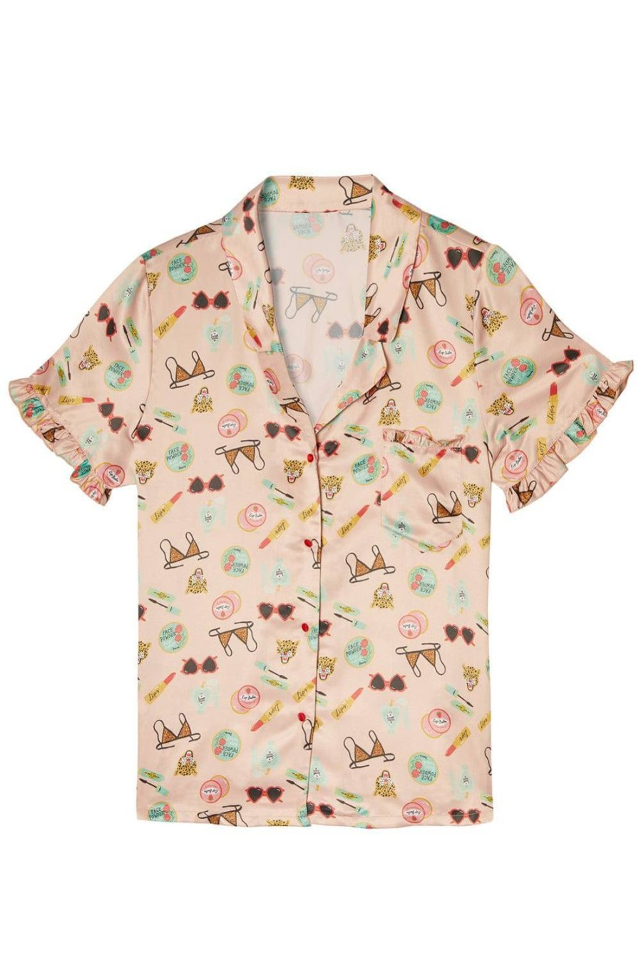 Nightwear Playful Promises | Bodil Jane Girls Best Friend Short Pyjama Shirt Multi