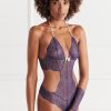 Lingerie Bracli Pearl Thong Bodysuits | Sydney Double Pearl Body Blue