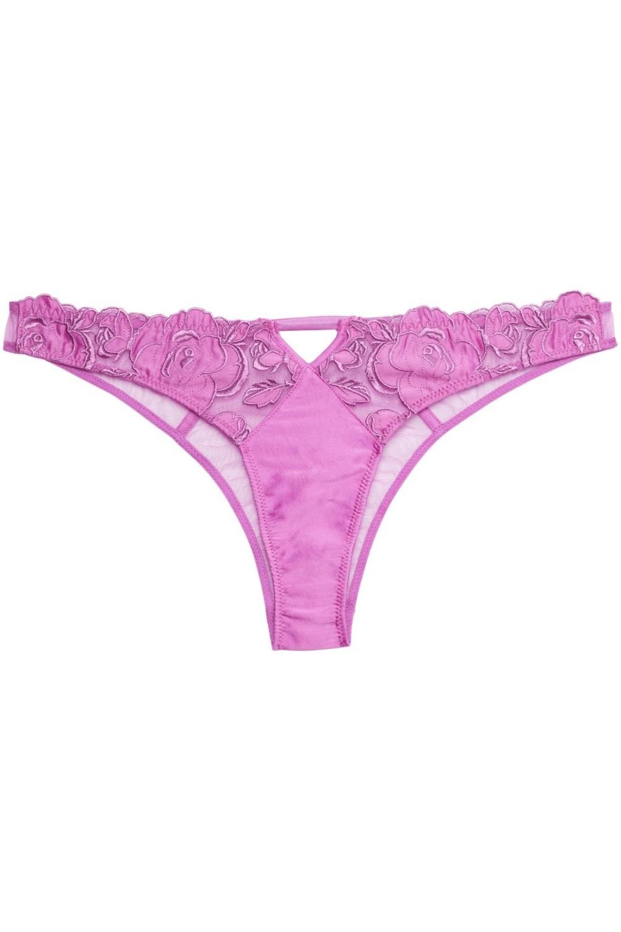 Lingerie Fleur Du Mal Briefs | Rose Logo Embroidery Cheeky Brief Pink Iris