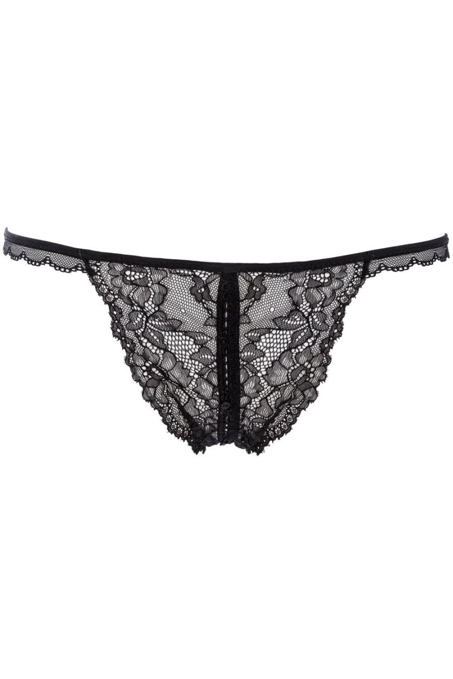 Knickers Maison Close | Le Petit Secret Dentelle Openable Naked Brief Black