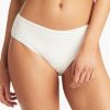 Swimwear Sea Level | Spinnaker Mid Bikini Bottom White