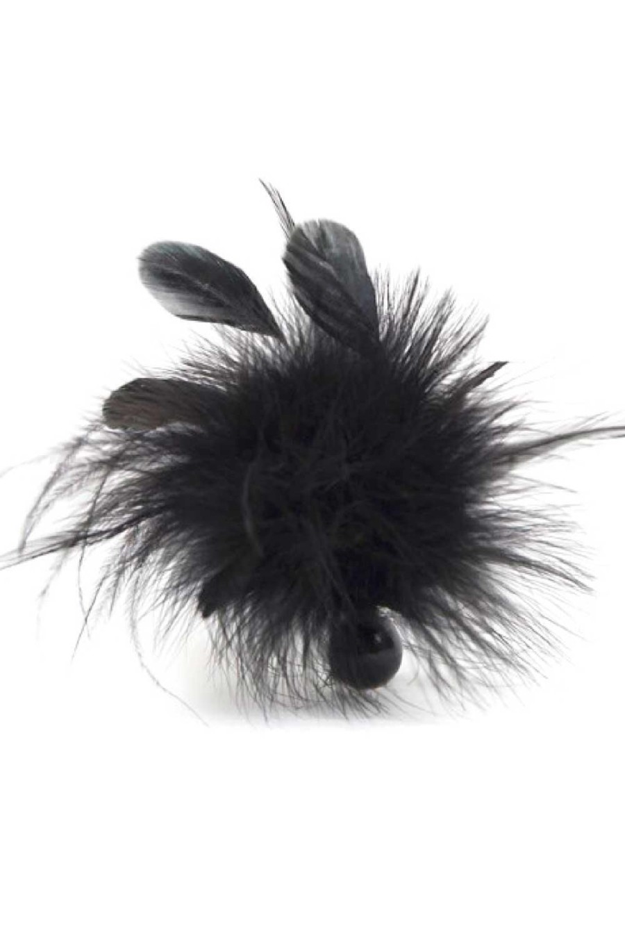 Accessories Bijoux Indiscrets Whips & Feather Ticklers | Pom Pom Feather Tickler Black