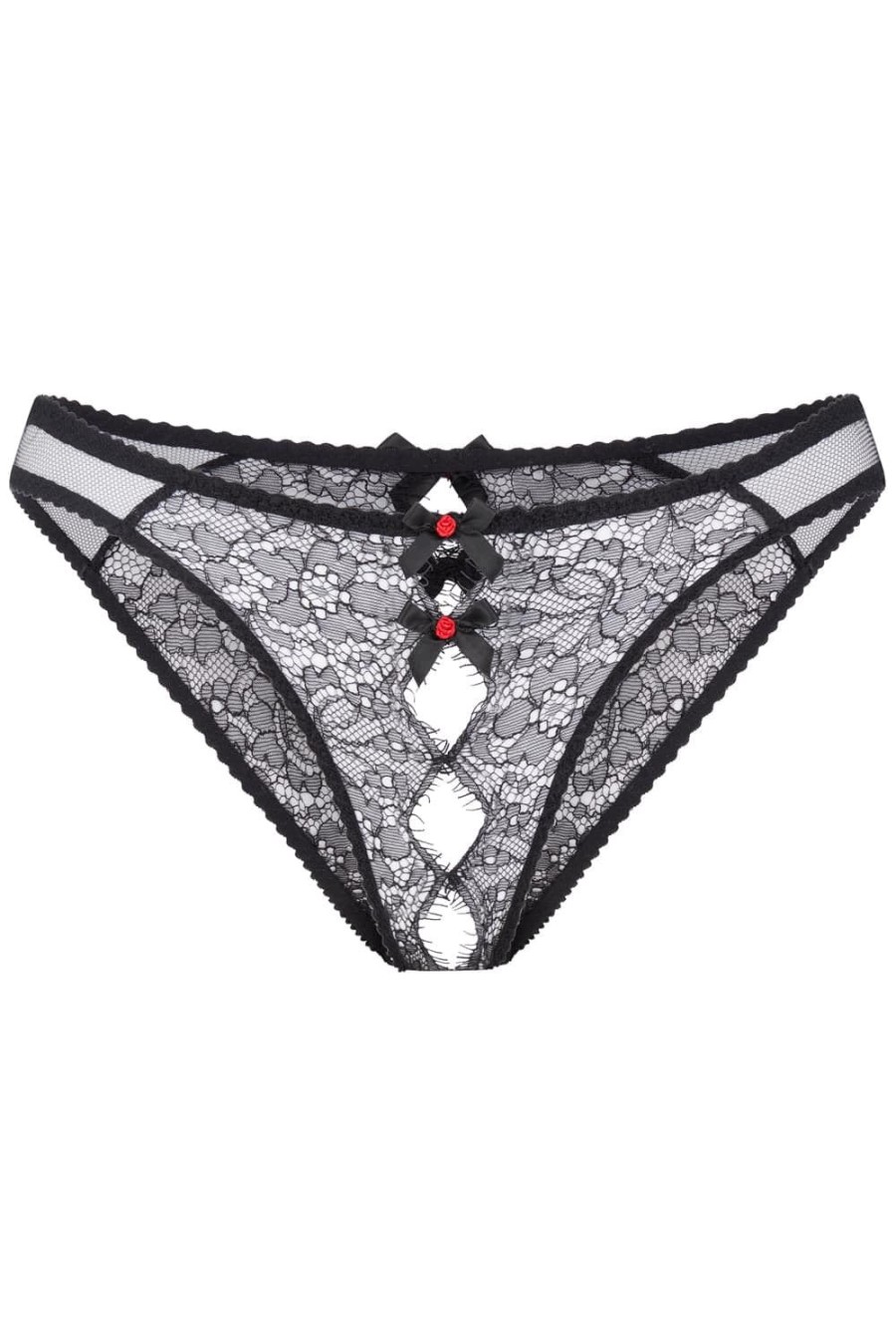 Lingerie Agent Provocateur Ouvert Knickers | Lorna Lace Ouvert Black