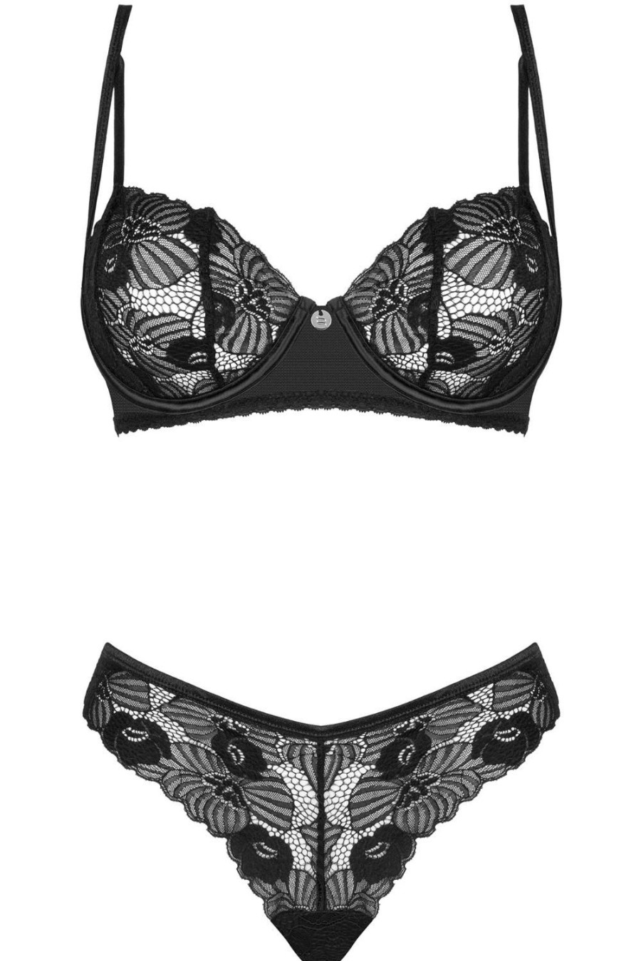 Lingerie Obsessive Lingerie Sets | Serena Love Underwired Bra & Brief Black