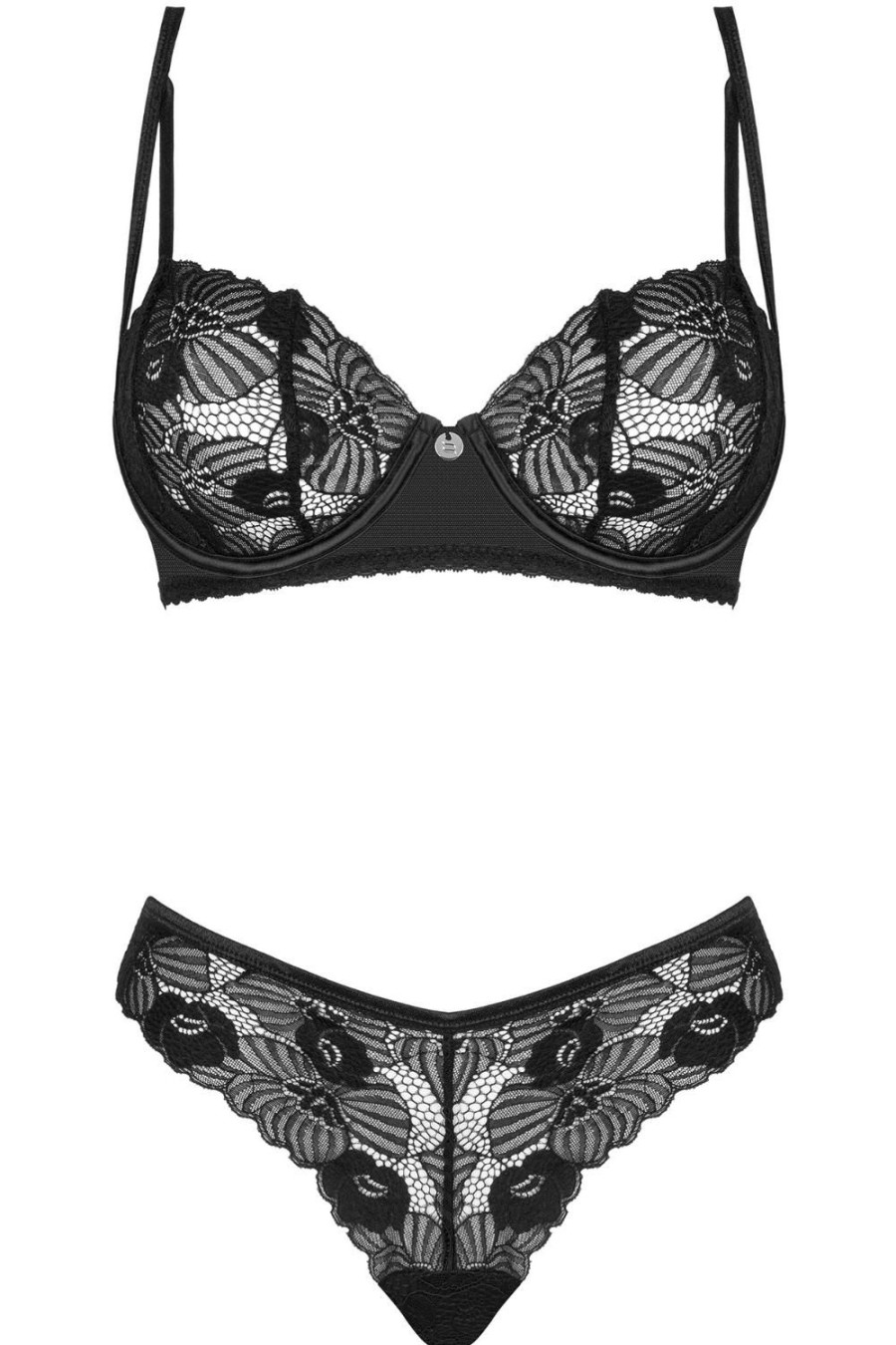 Lingerie Obsessive 2 Piece Sets | Serena Love Underwired Bra & Brief Black