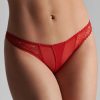 Lingerie Maison Close Sheer Lingerie | Accroche Coeur Openable Thong Red