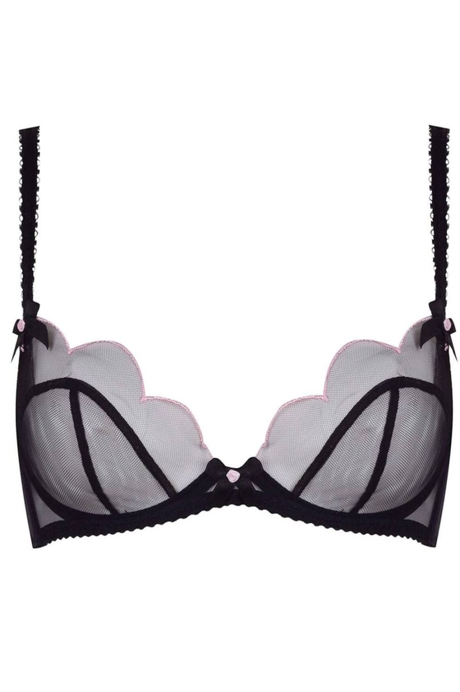 Bras Agent Provocateur | Lorna Plunge Underwired Bra Black/Pink