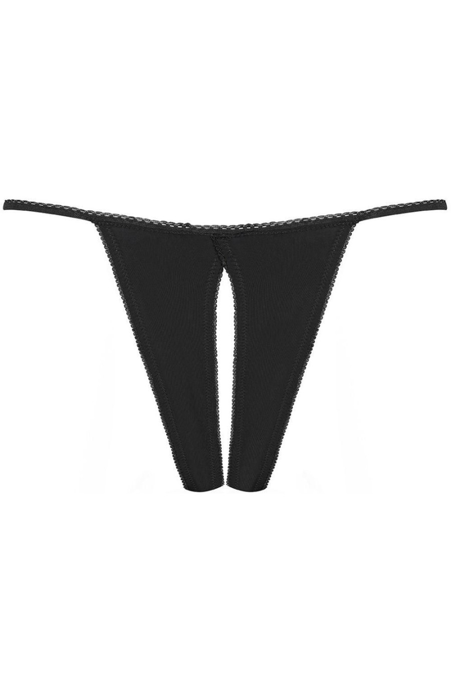 Knickers Maison Close | Le Petit Secret Openable Thong Black