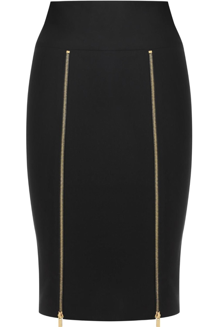 Lingerie Maison Close Skirts | Le Vestiaire Wool Pencil Skirt With Zips Black