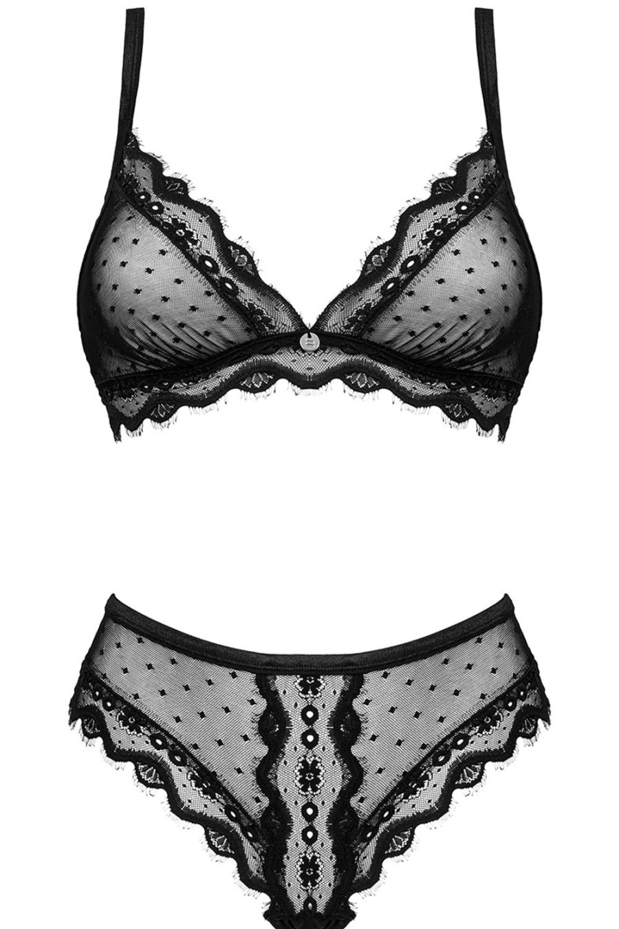 Lingerie Obsessive 2 Piece Sets | Marrbel Bra & Brief Black