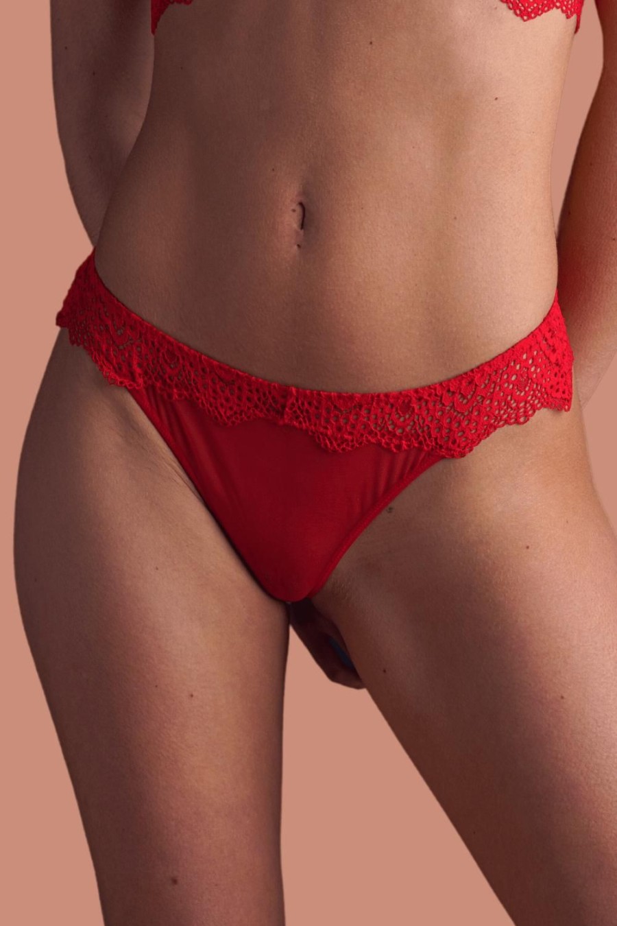 Lingerie Atelier Amour Tangas | Nommee Desir Tanga Red