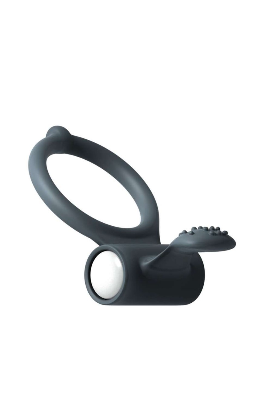 Pleasure Dorcel | Vibrating Cock Ring With Clitoral Stimulator Grey