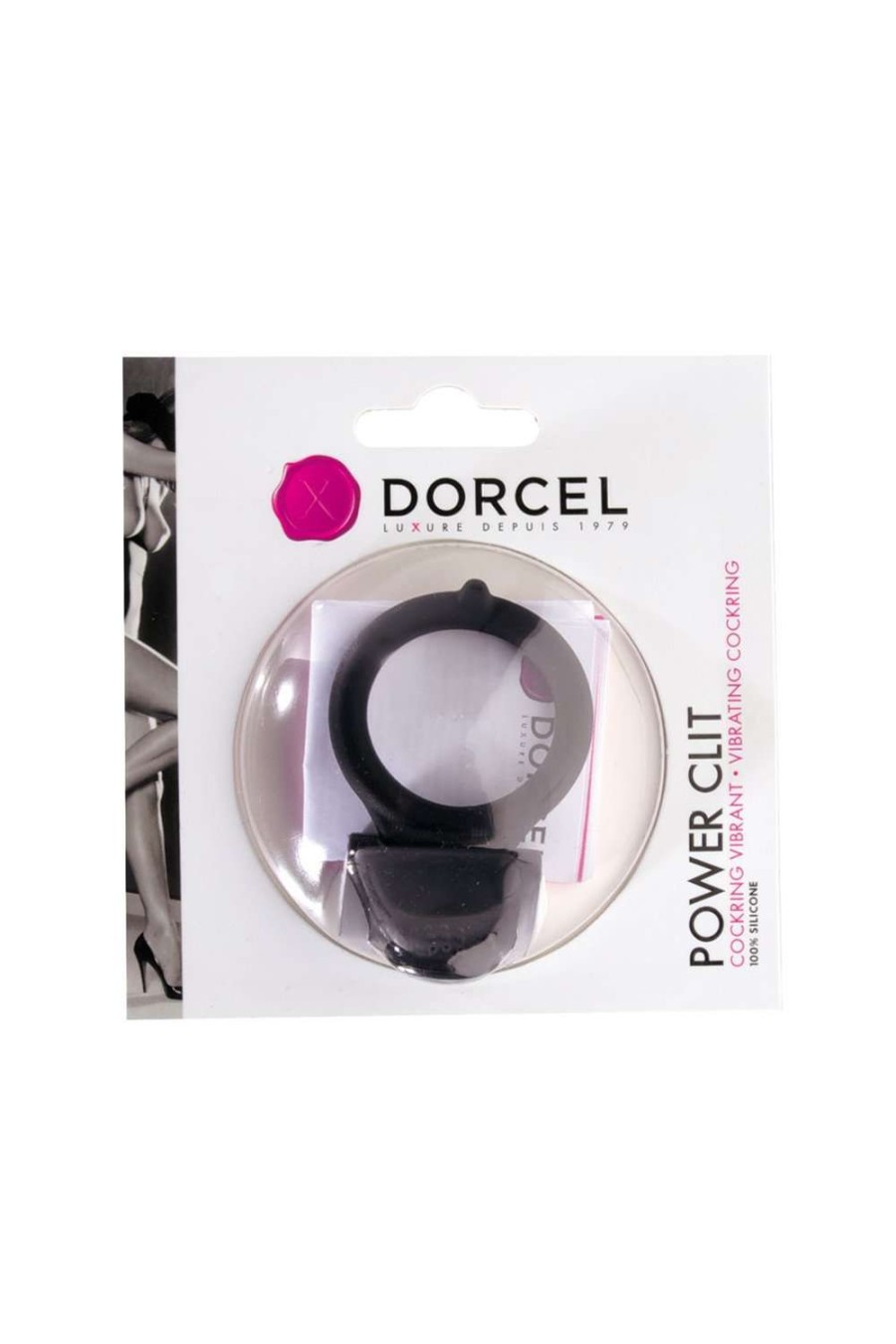 Pleasure Dorcel | Vibrating Cock Ring With Clitoral Stimulator Grey