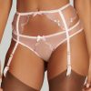 Lingerie Agent Provocateur Suspender Belts | Lorna Party Suspender Baby Pink/Rose Gold