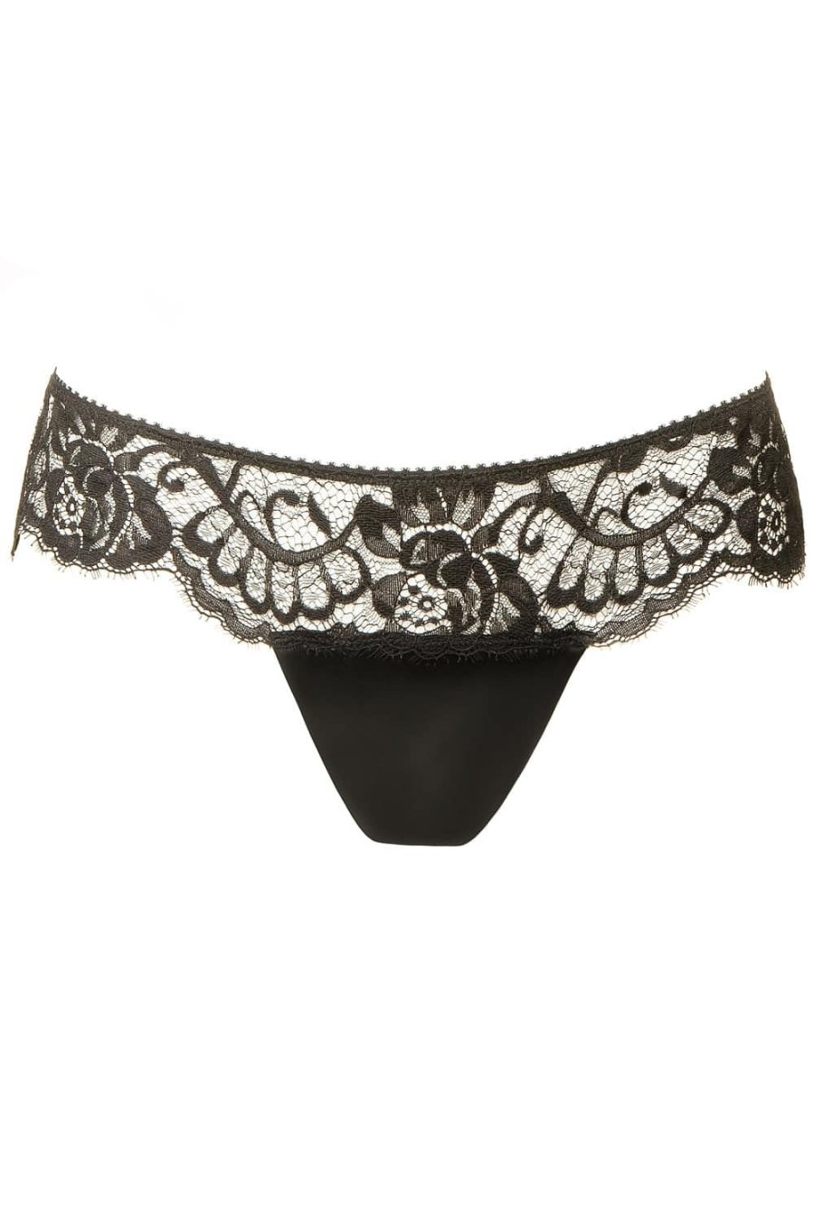 Lingerie Prelude Thongs | Marlene Thong, Size Xl (Uk 14) Black