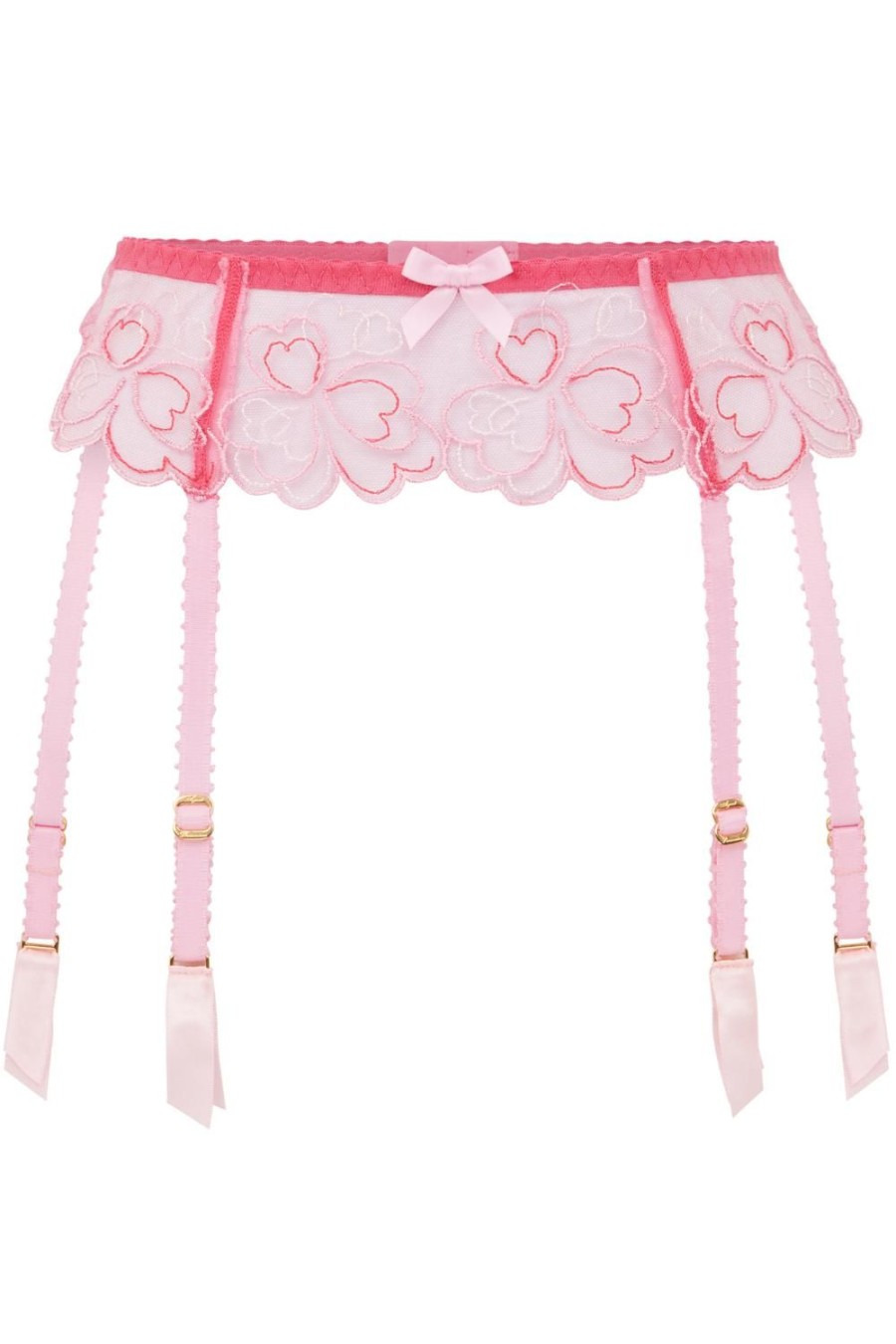 Lingerie Agent Provocateur Suspender Belts | Maysie Suspender Fuchsia/Baby Pink