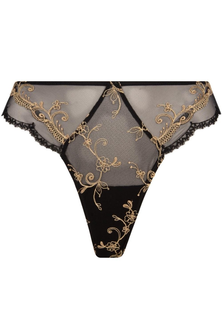 Knickers Lise Charmel | Deesse En Glam Italian Brief Black/Gold