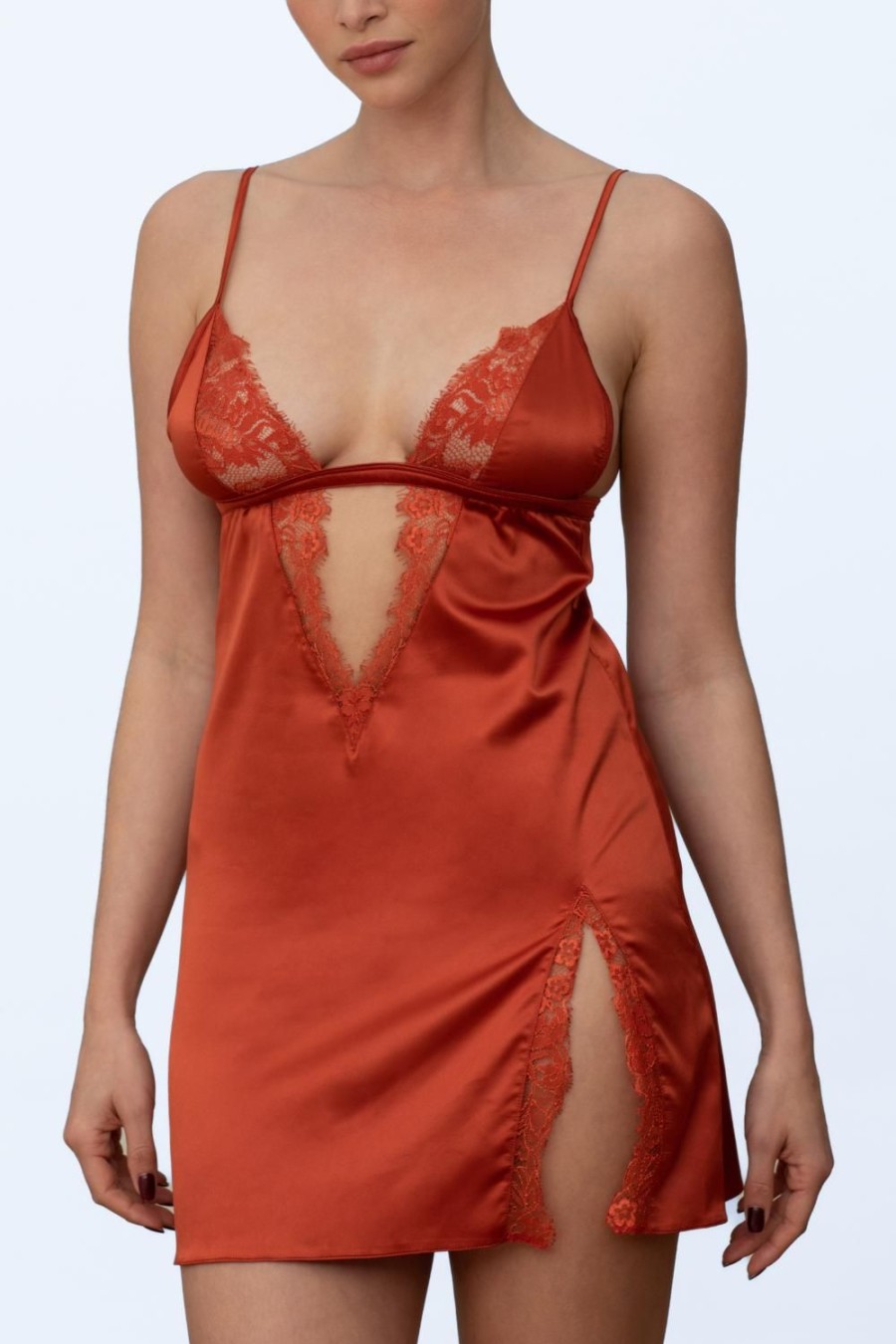 Nightwear Coco de Mer | Muse - Valerie Slip Amber