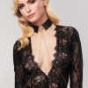 Pleasure Bijoux Indiscrets | Desir Metallique Metallic Mesh Chain Collar Black