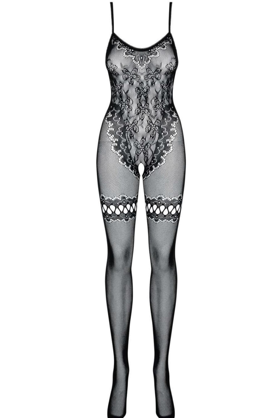 Hosiery Obsessive Crotchless Bodystockings | F213 Bodystocking Black