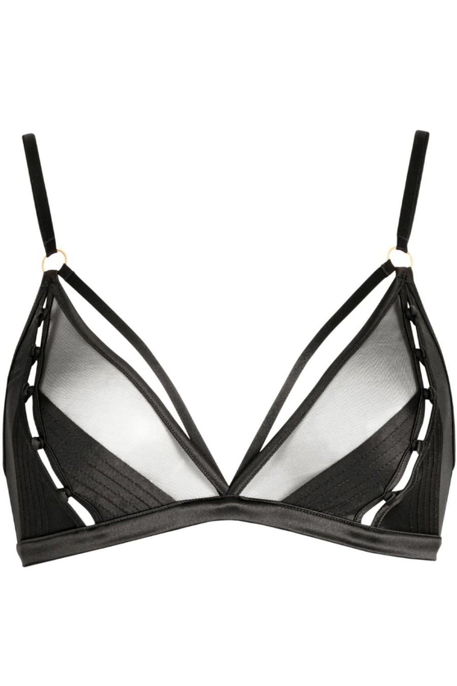 Bras Atelier Amour | Douce Insomnie Openable Triangle Bra Black