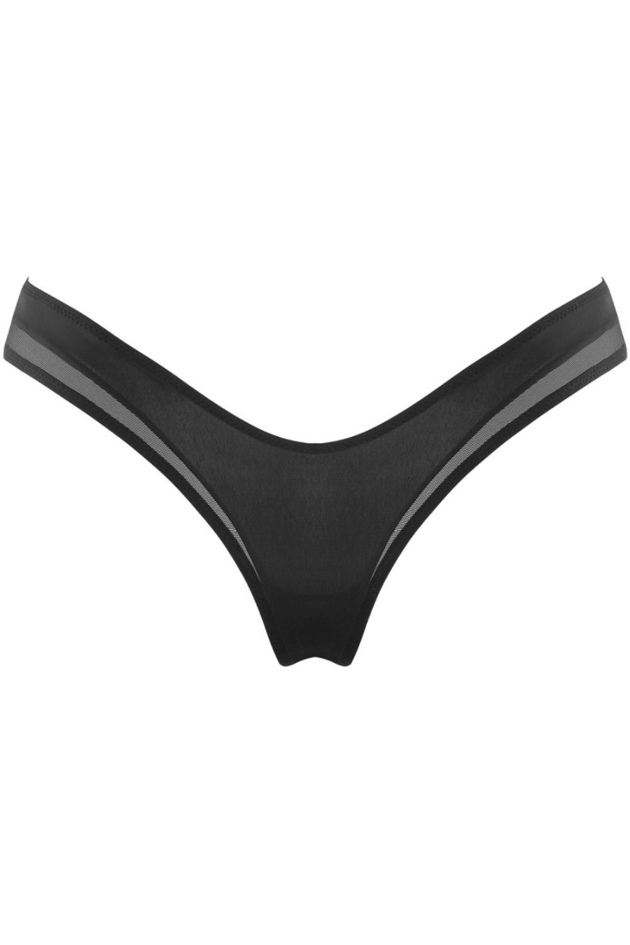 Knickers Maison Close | Pure Tentation High Rise Thong Black